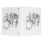 Bass Player Band Outline Bluegrass Vinyl Binders