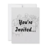 Bass Player Band Outline Bluegrass Personalized Invitation