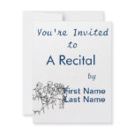 Bass Player Band Outline Bluegrass Personalized Invites