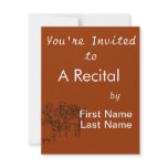 Bass Player Band Outline Bluegrass Personalized Invitation