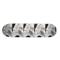 Bass player , bass and hand, negative image custom skateboard