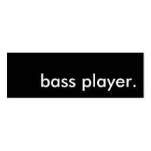 bass player. business card