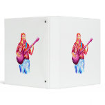 Bass Player, Colorful watercolour painting binders