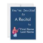 Bass Player, Colorful watercolour painting Personalized Announcements