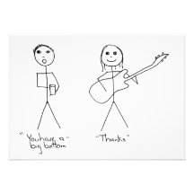 Bass player humour- You Have A Big Bottom Custom Invites