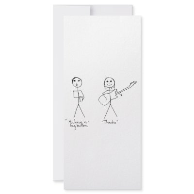 Bass player humour- You Have A Big Bottom Full Color Rack Card by SusansZooCrew