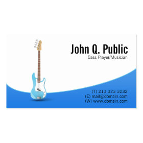 Bass Player Musician Business Card