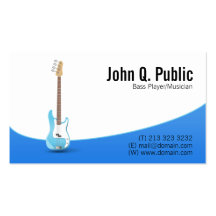 Bass Player Musician Business Card