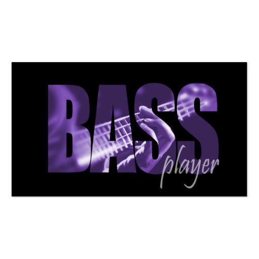 Bass Player Musician Business Card (front side)