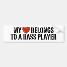 Bass Players Girl Bumper Sticker