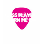 Bass Players Turn Me On Pink Guitar Pick Tee