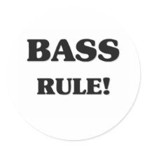Bass Rule stickers by AnimalShirts Bass Rule stickers