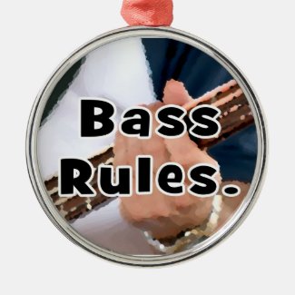 bass rules painterly player hand on neck male ornament