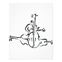 Bass, Upright and Electric Outlines with Man Personalized Announcements