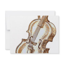 Bass Violin invitations