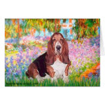 Basset 1 - Garden Greeting Card