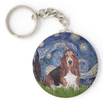 Basset 1 - Starry Night Key Chains