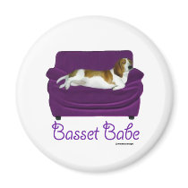 Basset Babe Refrigerator Magnet