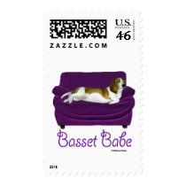 Basset Babe Postage Stamps