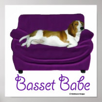 Basset Babe Print