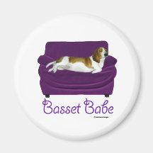 Basset Babe Refrigerator Magnet