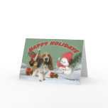 Basset Brings Happy Holidays Cards
