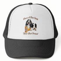 Basset Drinking a beer Hat