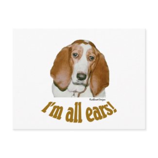 Basset Ears postcard