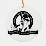 Basset Elf & AZBHR Logo Christmas Tree Ornament