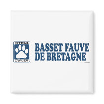 Basset Fauve De Bretagne Blue magnets