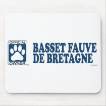 Basset Fauve De Bretagne Blue mousepads by GenuineDogOwner Basset Fauve De Bretagne Blue mousepads