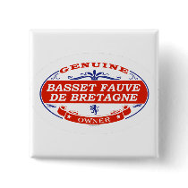 Basset Fauve De Bretagne buttons by GenuineDogOwner Basset Fauve De Bretagne buttons
