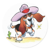 Basset Got Drool? Large Sticker