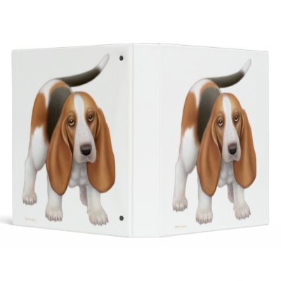 Basset Hound Avery Binder by twopurringcats