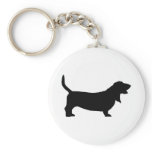 Basset Hound (black) Keychain