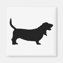 Basset Hound (black) Magnet