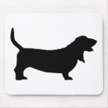 Basset Hound (black) Mouse Pads