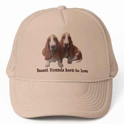 Basset Hound Buddies Hat by normagolden
