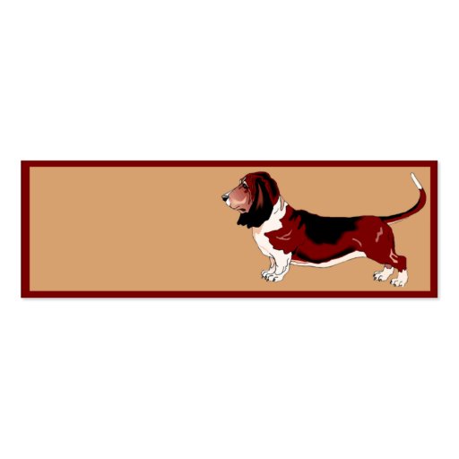 Basset Hound Business Card Templates (front side)