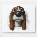 Basset Hound Busting Out mousepads by cartoondogs Basset Hound Busting Out mousepads