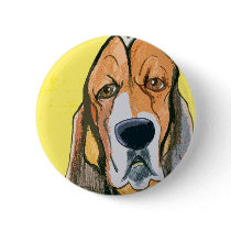 Basset Hound Pinback Button
