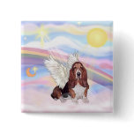 Basset Hound Pinback Buttons