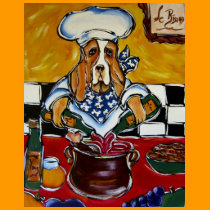 Basset Hound chef t-shirts