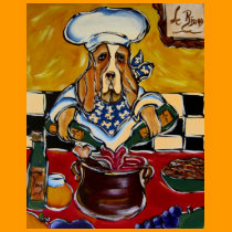 Basset Hound chef t-shirts