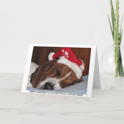 Basset Hound Christmas Card