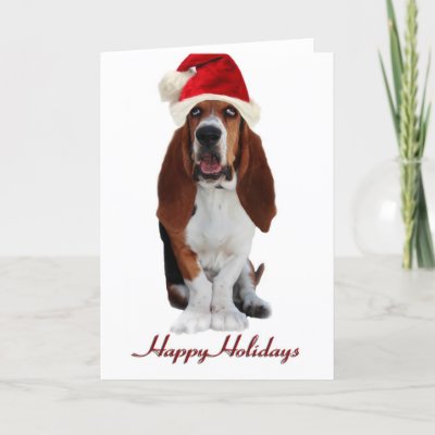 Basset Hound Christmas Card