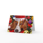 Basset Hound Christmas Card