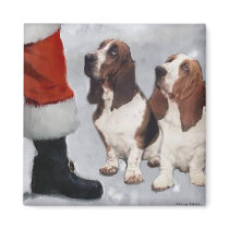 Basset Hound Christmas Gifts magnets