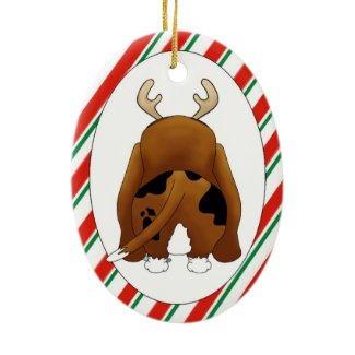 Basset Hound Christmas Ornament