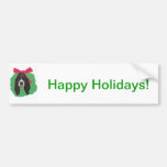 Basset Hound Christmas Wreath Bumper Stickers